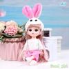 New 16 Cm Bjd Mini Doll Movable Joint Girl Baby 3D Big Eyes Beautiful Diy Toy Doll With Clothes Dress Up 1/8 Fashion Doll