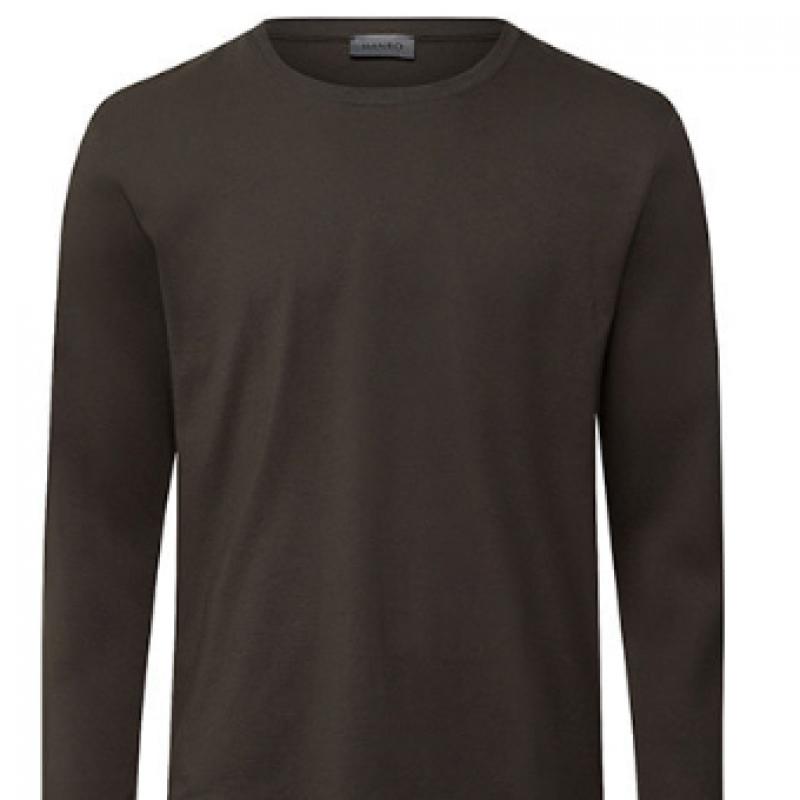 Hanro Long Sleeve T shirT 75053 earThy Ink