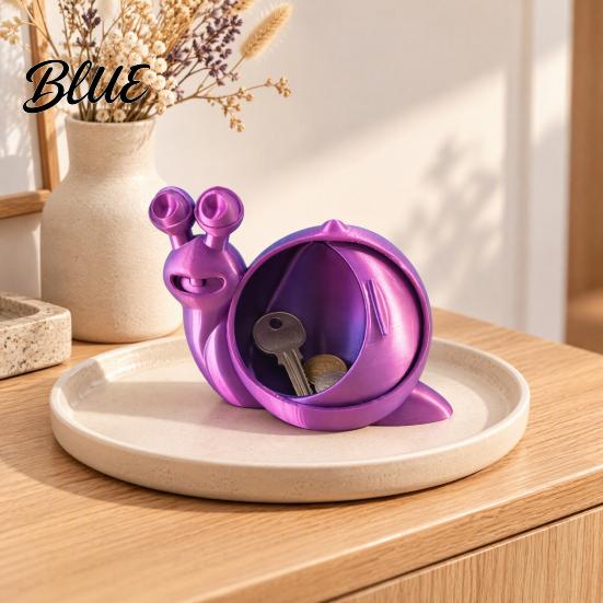 Маленький держатель для мелочей для прихожей, 3D-печатная цветная улитка, контейнер для хранения, креативный настольный органайзер, уникальное украшение для дома и офиса с полостью