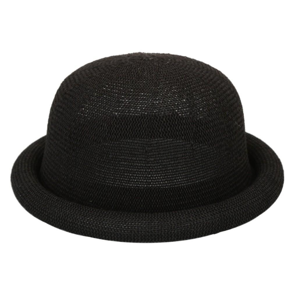 Raffia Weave Straw Sun Hat Round Top Straw Hat New Sun Visor Hat For Women