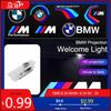 LNMAT1 Car Sticker BMW Car Door LED HD Welcome Courtesy Shadow Projector Lamp Logo Light For BMW F10 E34 E30 F20 E92 M3 M4 M5 X5 X6 Car