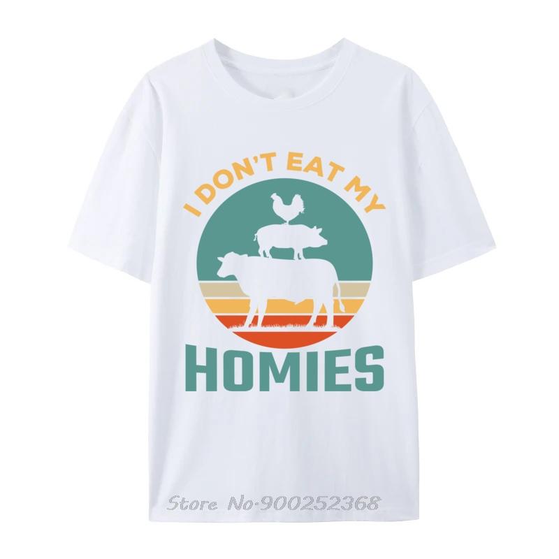 Vegetarian Don Eat My Homies Herbivore Plant Powered Vegan Custom Leisure Tshirt Unisex Cotton Tshirt Oversized Fitness T Shirt S