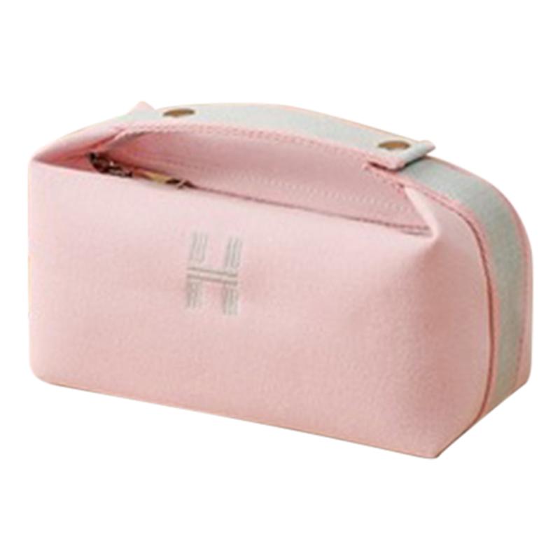 

Canvas Waterproof Makeup Bag Wash Organizer Travel Portable Toiletries Storage Pouch Pink