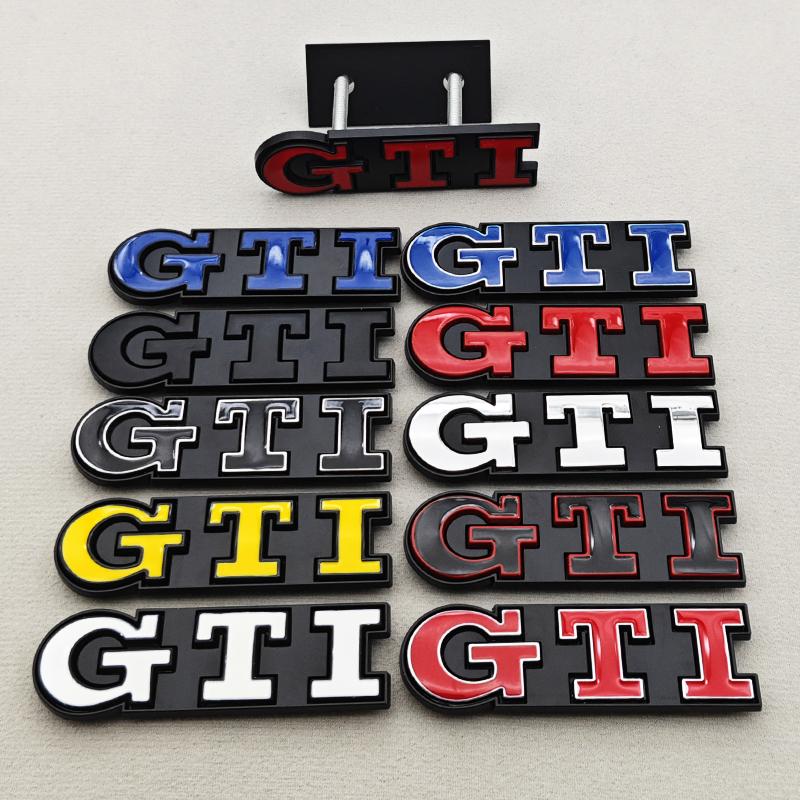 3D Metal Logo GTI Car Front Grille Badge Emblem For Plo Typ 9N3 6R G/olf 4 5 6 8 MK3 MK4 MK5 MK6 Auto Accessories