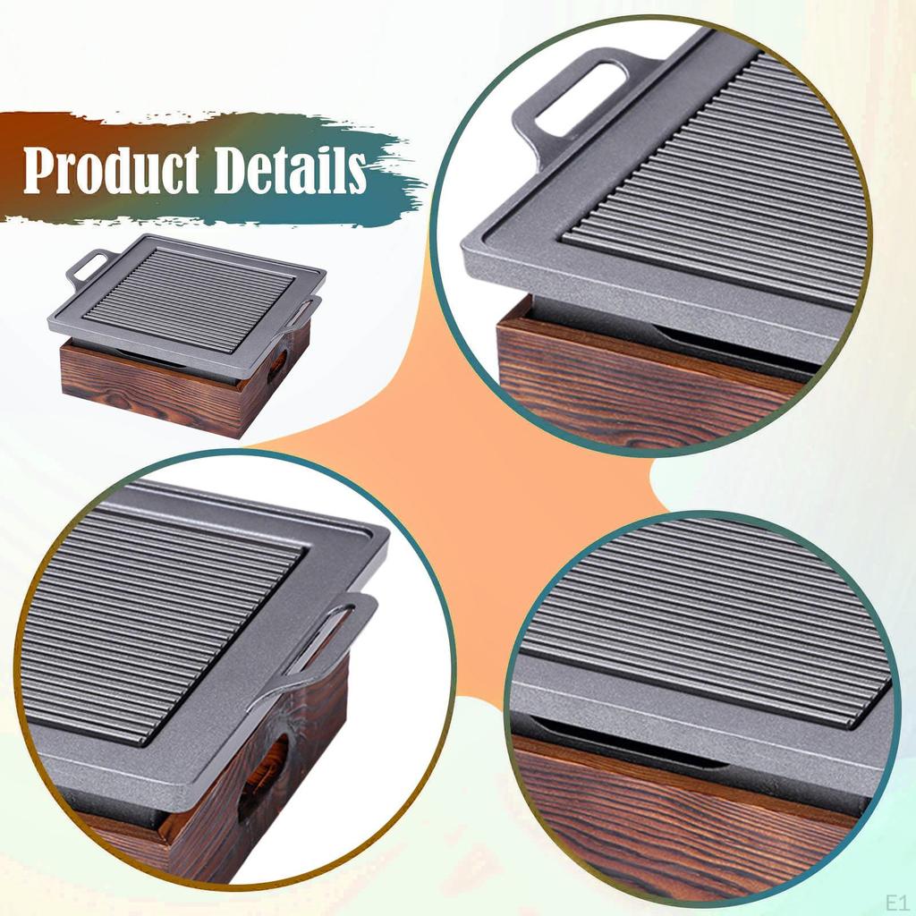 BBQ Grill Pan Barbecue Nonstick Roasting Aluminum Alloy Griddle Outdoor Grilling for