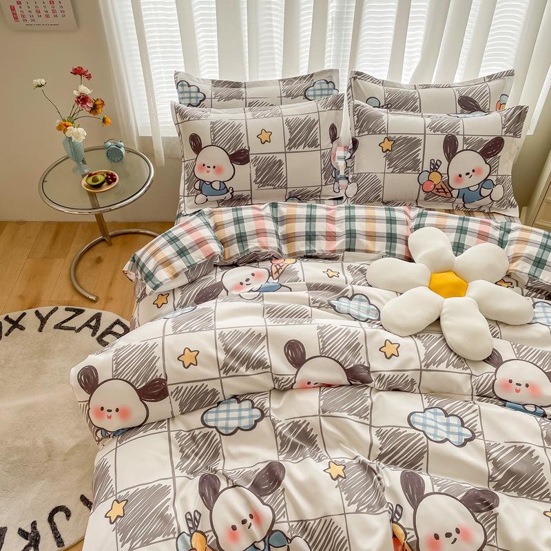 Bed Sheet Bedding Four-piece Set Thickened Brushed Quilt Cover Bed Dormitory Bedding Quilt Cover