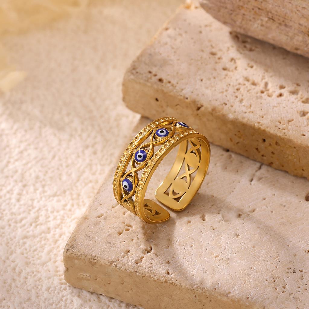 Classic Geometric Irregular Heart Gold Color Rings for Women Stainless Steel Exquisite Double Butterfly Rings Jewelry Party Gift