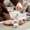 Portable Chinese Ceramic Tea Set - Ink Landscape