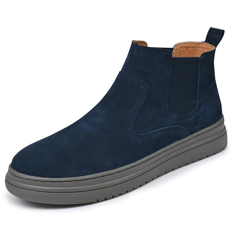 Autumn and Winter New Martin Boots Men's Medium and High-top Chelsea Short Boots Trendy Yellow Boots Men's Shoes Casual Tooling Boots