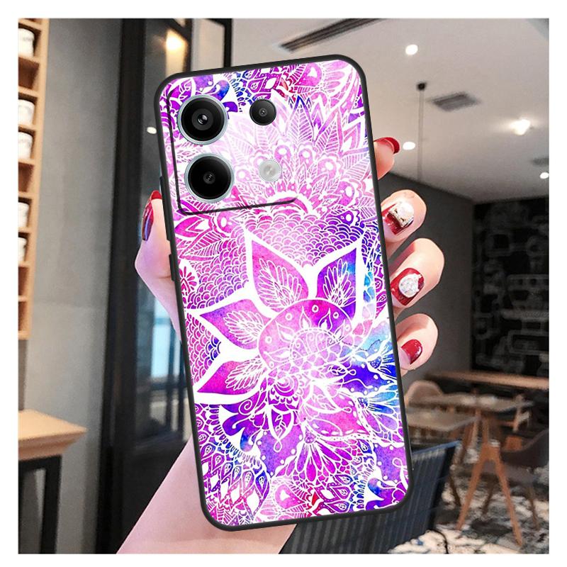 Indian Floral Henna Mandala Case For Xiaomi Redmi 12 13 C 9C 10C Redmi Note 13 Pro 9 10 11 12 9S 10S 11S 12S Back Cover