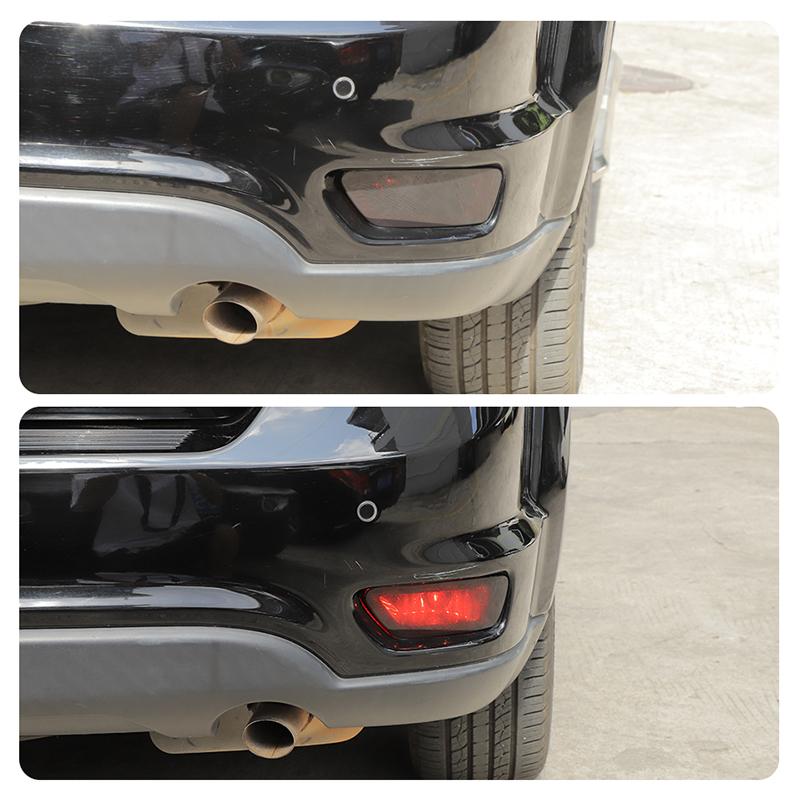 Bil Bakre Tåkelys Lampe Deksel ABS Lampe Dekorasjon For Jeep Grand Cherokee For Jeep Compass For Dodge Journey Bil Eksteriør Tilbehør, Røkt Svart