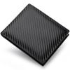 Men's Carbon Fiber Zipper Card Holder - European & American Style Horizontal Wallet