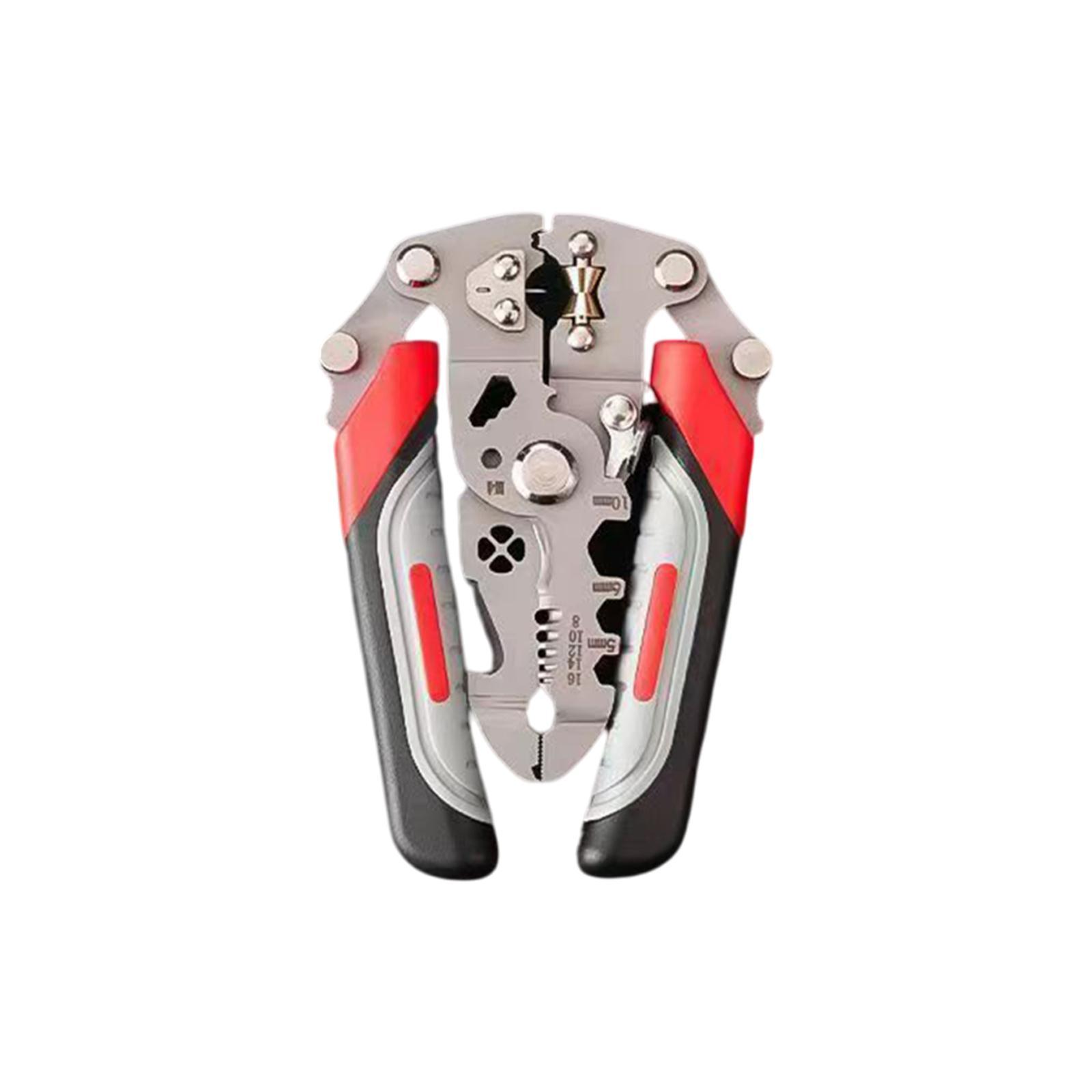

Versatile Wire Stripper And Cable Cutting Tool, Compact Foldable Pliers for Clamping красный