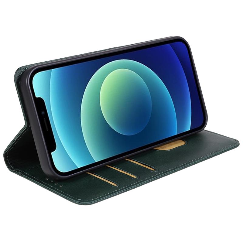 

Leather Phone Case for iPhone 15 Plus,Wallet Stand Calf Texture Cell Phone Cover Red