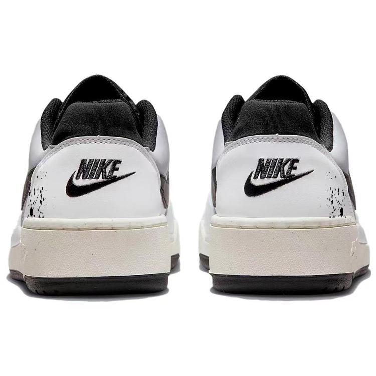Nike Full Force Ink Wash Bamboo Grove Slip Resistant Abrasion Resistant Low Top Skateboard Shoes Men's White Black FB1362-101(Team56-)