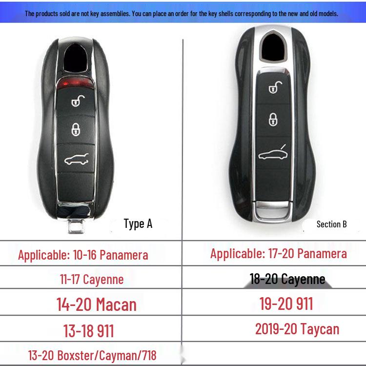 Porsche Morandi Pink Key Shell for Macan, 718, Cayenne, Panamera, Taycan