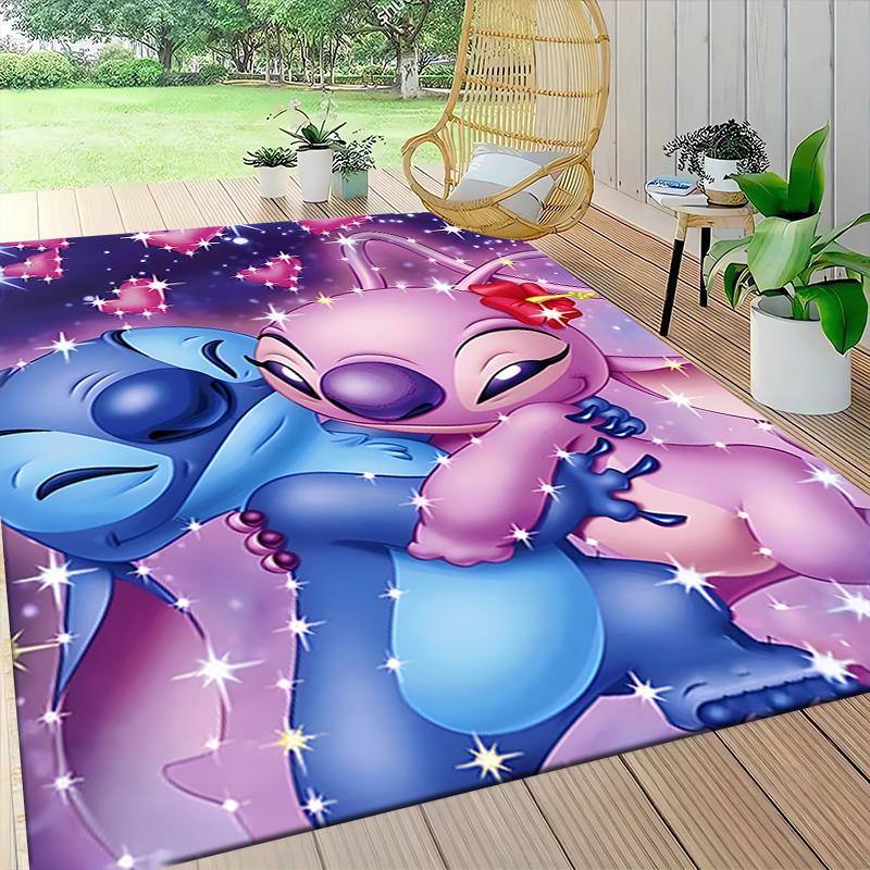 Lilo Stitch Hug Carpet Rug Soft Washable Antislip Home Living Room Sofa Mats Personalized Christmas Rug