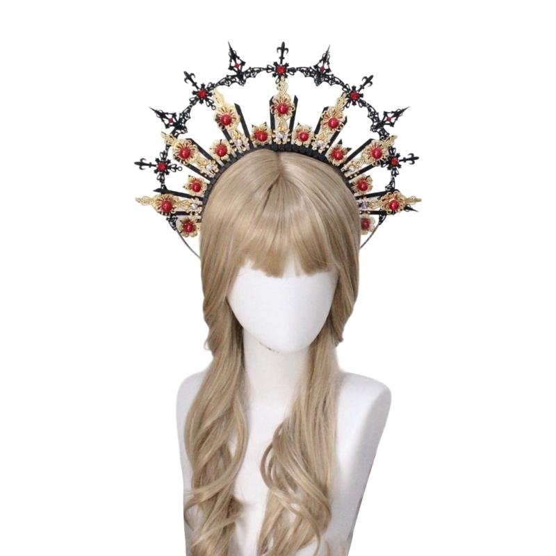 Tiaras Crown Headband Handmade Craft Kits Roleplay Crownpiece Women Costume Hairband Female Church Wedding Headpiece