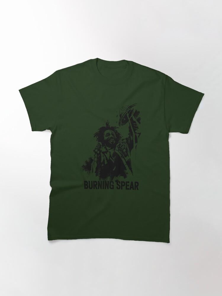 Burning Spear White And Black Burning Design Spear Musician Classic T-Shirt