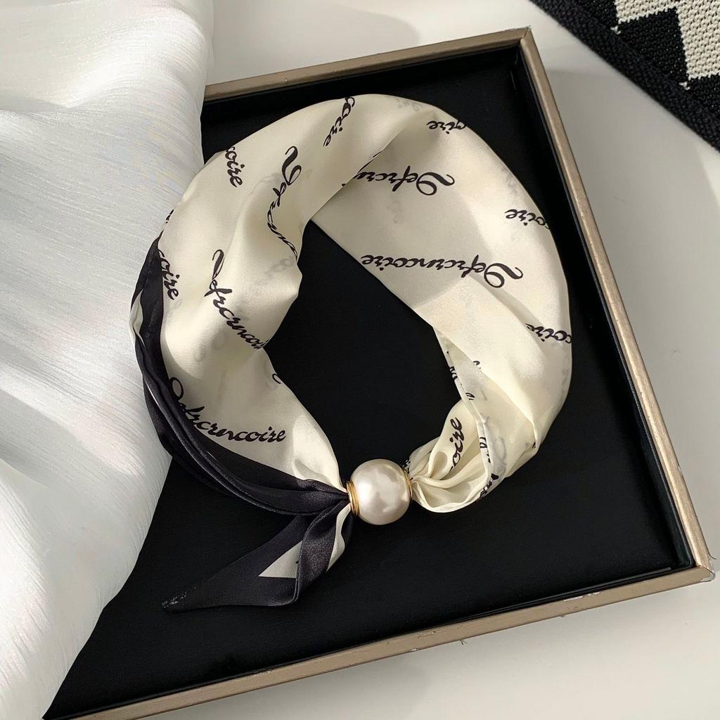 Französisch- Luxuriöse Perlenkette mit Magnet für Damen, Leichte Vielseitige Bandana, Täglich Party Urlaub