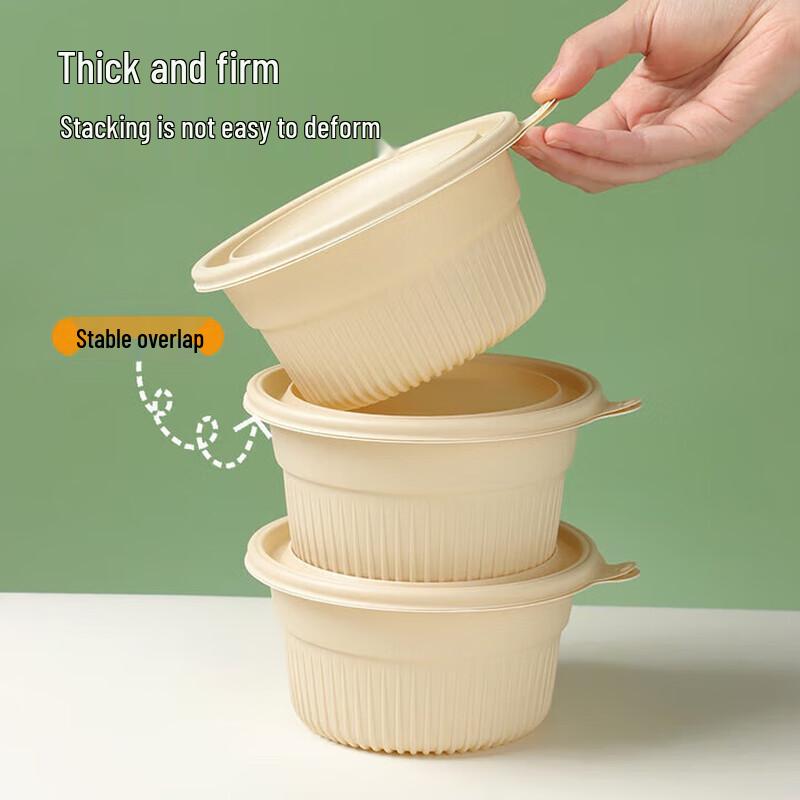 ZLIII Disposable Corn Starch Round Food Containers