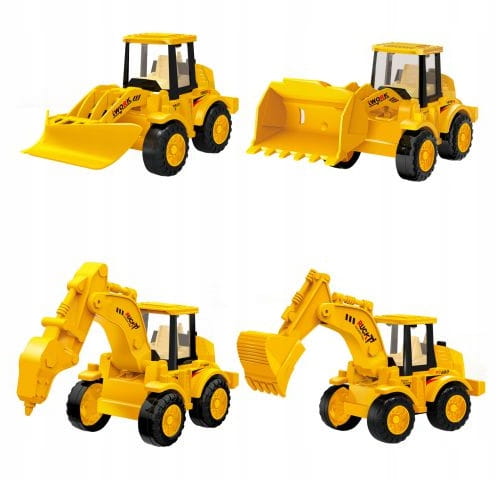Toy Excavator Bulldozer Toy Set Of 2