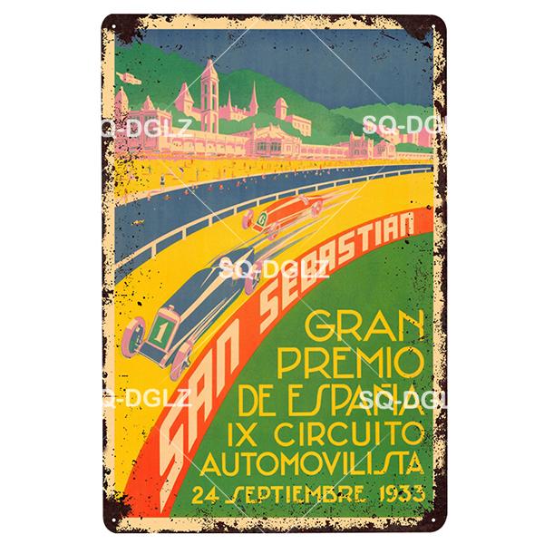 Brooklands Plaque Metal Sign Vintage Bar Decor Tin Sign Vintage Pub Bar Decor Metal Metalen Borden Racing Poster Plate