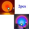 1-3PCS LED Sunset Lamp Nightlights USB Projector Birthday Party Decoration Mood Lights For Bedroom Living Room Wall Photography