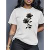 European Size Ladies' Exquisite Print T-Shirt - Women's Summer Clothing, Fashionable Print, Breathable and Comfortable, Round Neck Women's Tee