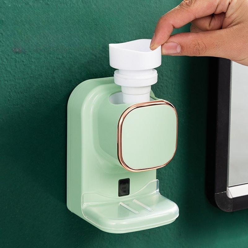 ABS Auto Sensor Toothpaste Dispenser Wall-Mounted Toothbrush Holder No-Drill Electric Bathroom Organizer- Hygienic Plastic