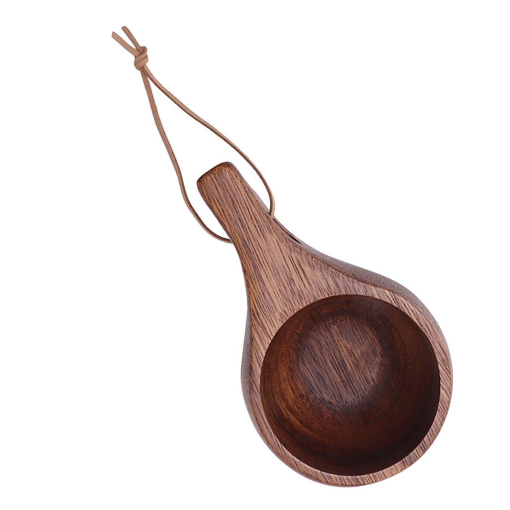 Wooden Cup Tea Mug Portable Hand Carving Natural Drinking Cup Wood Coffee Mug for Home Restaurant Camping