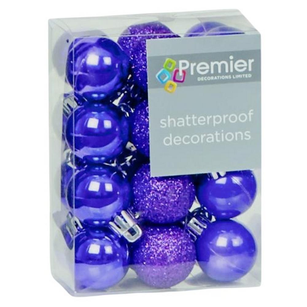 Premier Multi-Finish Bauble (Pack of 24)