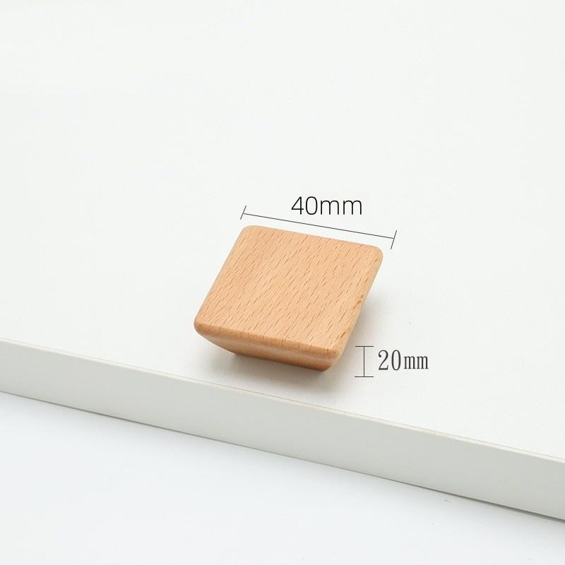 Wooden Handle Hexagon Square Round Drawer Knob Cupboard Closet Knobs Kitchen Cabinet Door Handle Furniture Decoration Wood Knobs