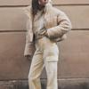 Women's Autumn and Winter Lamb Fleece Urban Casual Short Fleece Cotton Jacket Retro Jacket