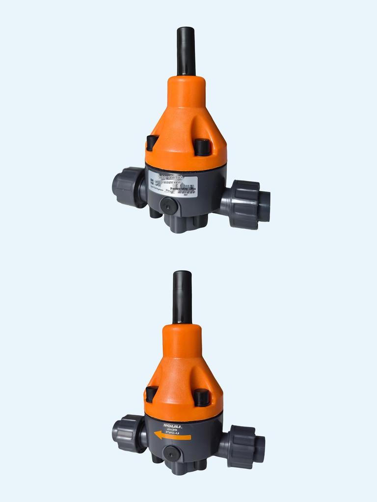 UPVC Double Union Industrial Safety Valve, Acid & Alkali Resistant, Socket Type, Back Pressure Switch
