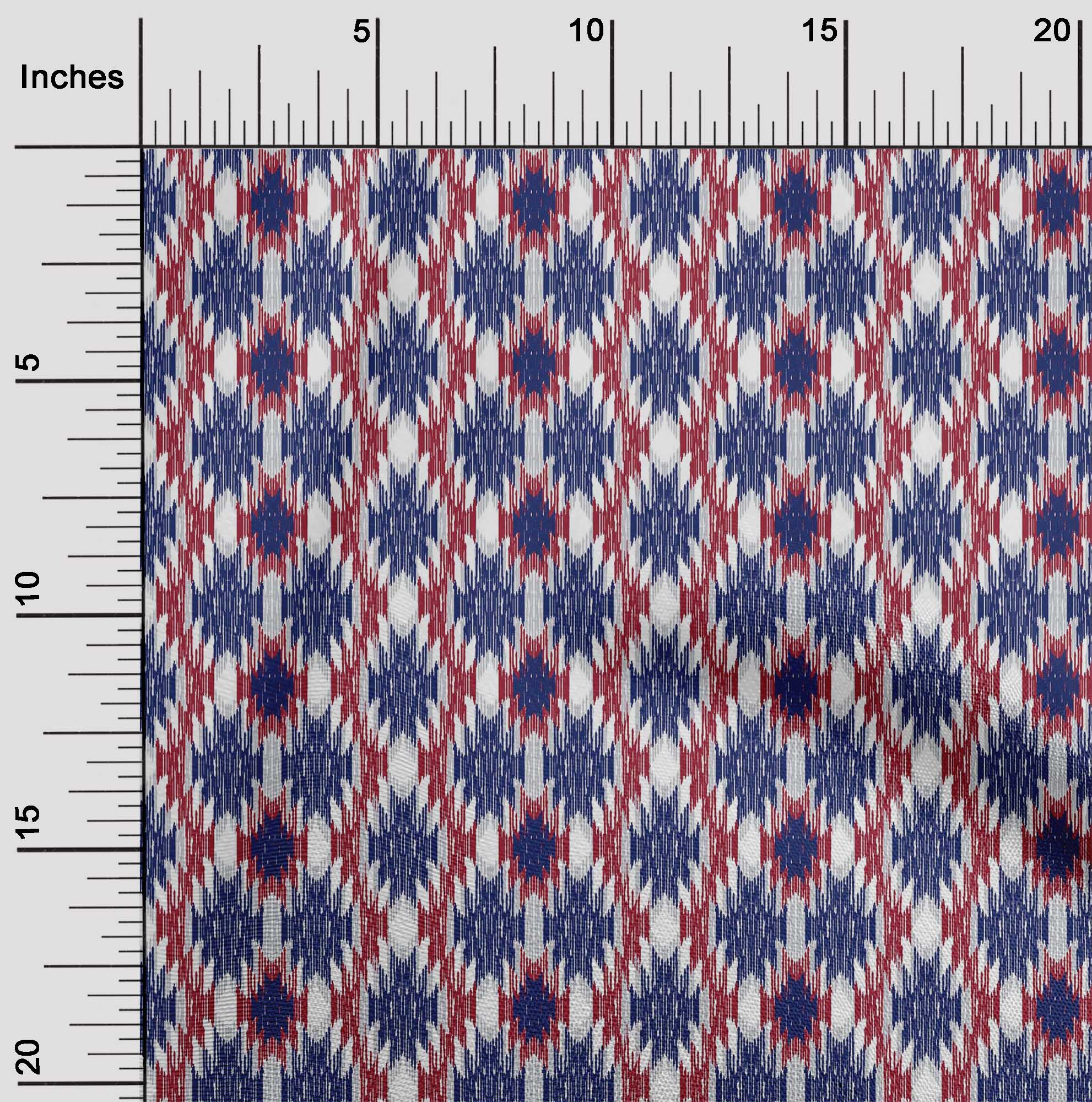 

oneOone Cotton Flex Fabric Aztec Ikat Print Fabric By Yard 40 Inch Wide 42 Inch Wide - Viscose Chiffon королівський синій колір