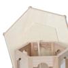 Bird Feeder High Capacity Hexagon Shaped Roof Wood Creative Bird Nest for Garden