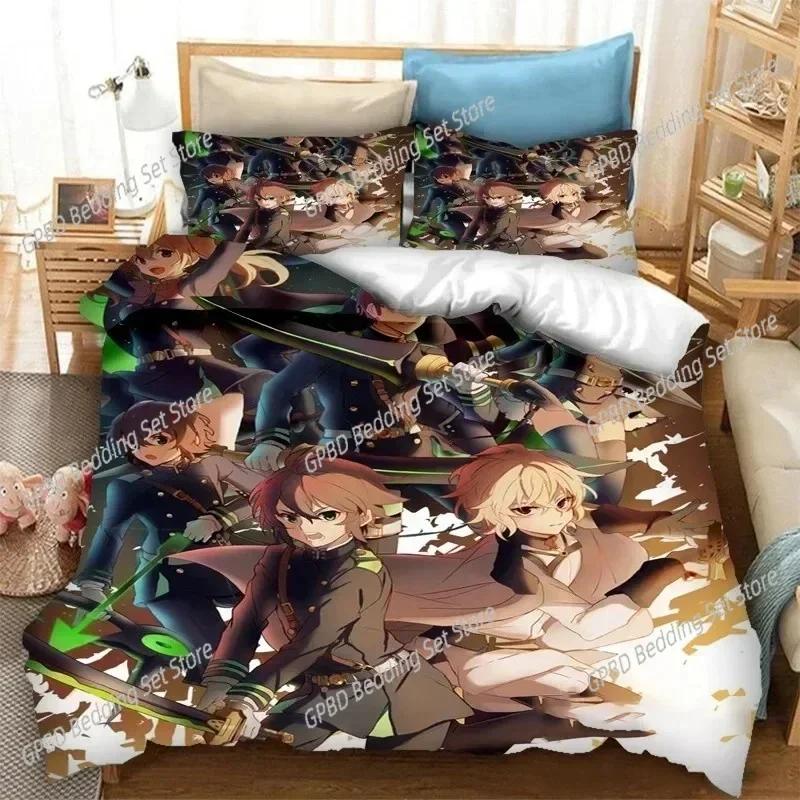 Comforter 3D Print Anime Seraph Of The End Mikaela Hyakuya 3D Bedding Set Comforter Linen S Home Decor Single Double