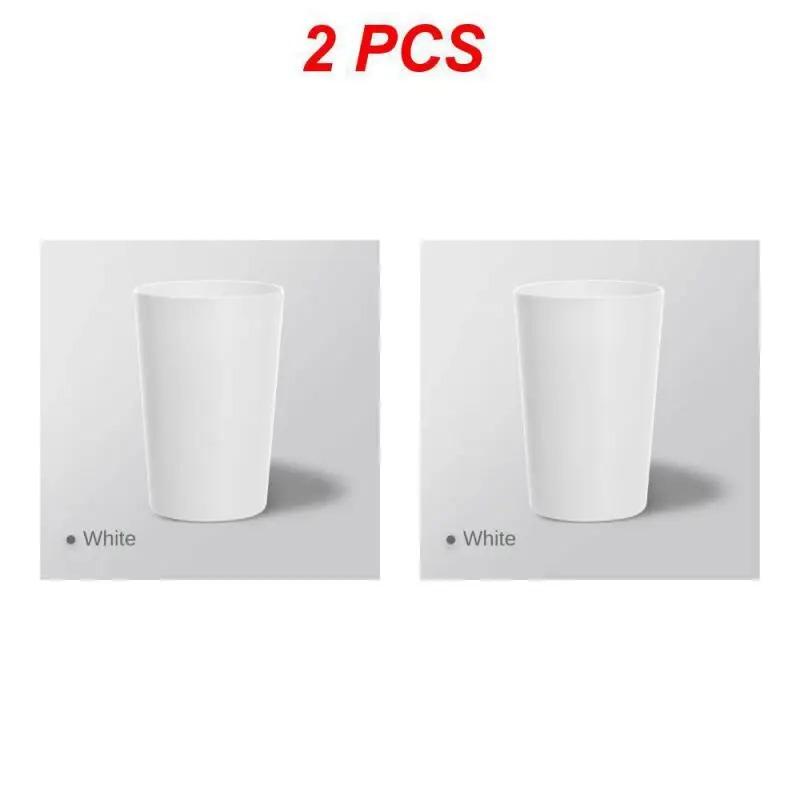 

Simple Toothbrush Mouthwash Cups Durable Frosted Household Plastic Couple Mouthwash Cup Multipurpose Large Capacity Drinking Cup 2pcs
