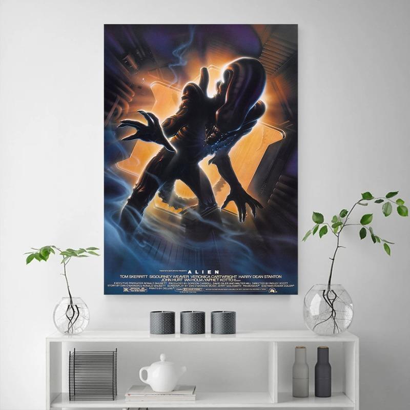 Classic Horror Sci-fi Film Alien Poster Canvas Painting HD Print Modern Wall Art Picture Living Room Bedroom Decoration Gift