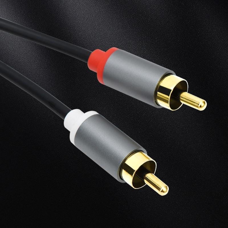 2RCA to 2RCA Stereos Splitter Cable 2RCA Male to 2RCA Male Sound Adapters for Laptop Phone Gaming Consoles Home Theater