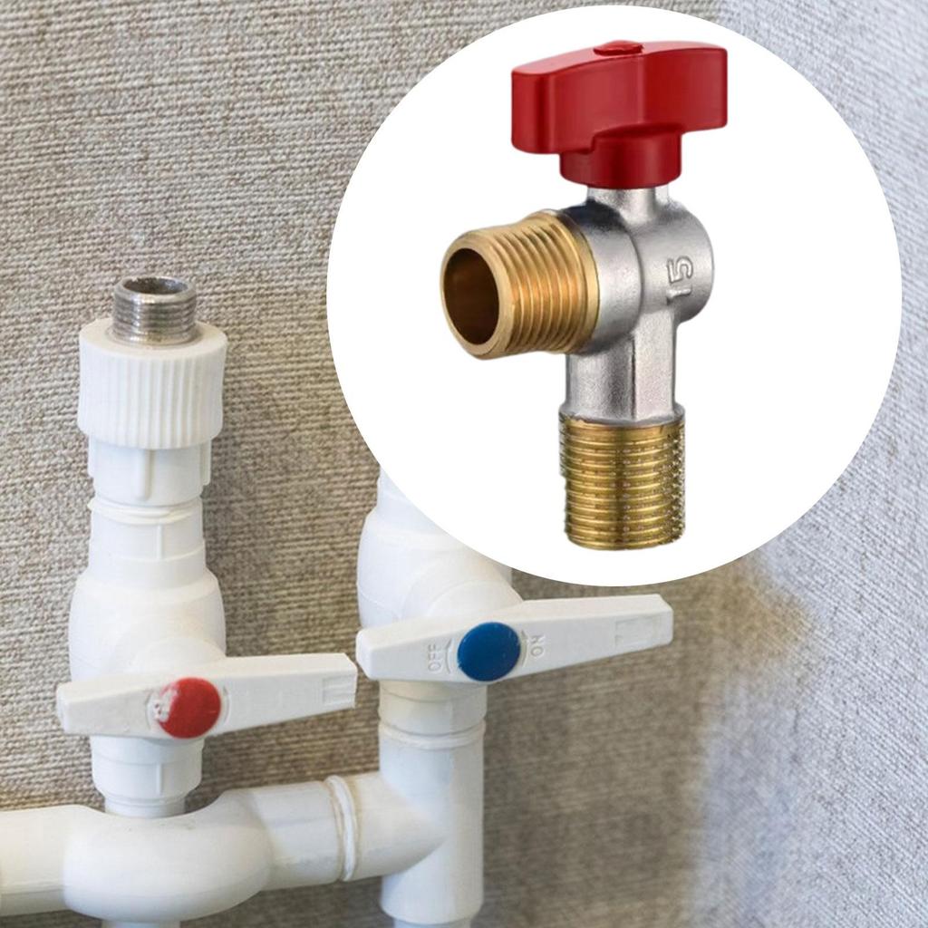 Angle Stop Valve 1/2'' Easy Installation Brass Replacement Hot Cold Water Faucet Valve for Faucet Bathroom Kitchen Basin Toilet