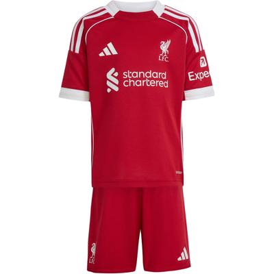 adidas Casual Sports Suit Football SS25 Liverpool FC 25/26 Home Mini Kit Kids AEROREADY Series Comfortable Fashion Skin-Friendly 2-Piece Set JV6442
