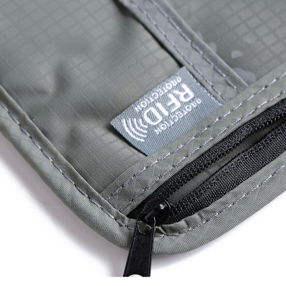Neck Hanging RFID Passport Bag Rfid-Blocking Document Credit Case Safety Neck Wallet  Travel