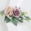 Realistic Rose Boutonniere Wedding Corsage Handmade Wrist Flower Optional for Weddings Decoration in Soft Color