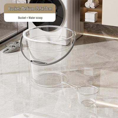 Transparent Plastic Portable Water Bucket