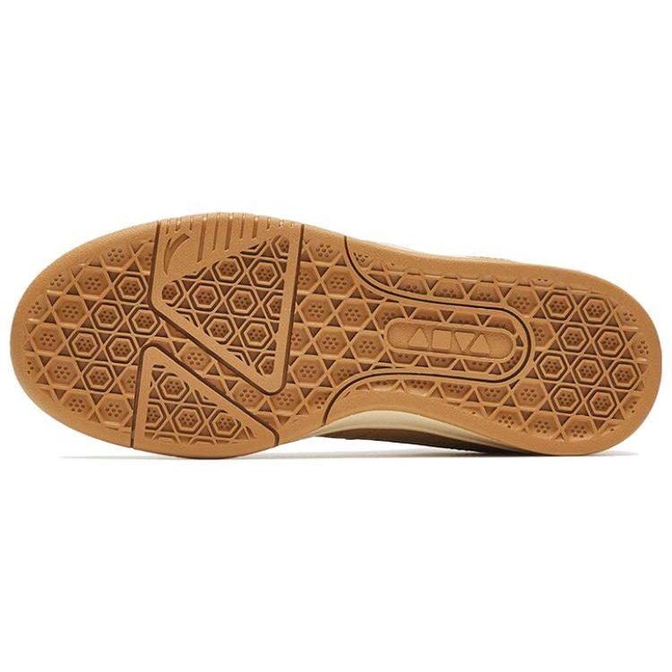 Anta Jie Ao Slip Resistant Abrasion Resistant Low top Skateboard Shoes Women's White Brown 122248026-2