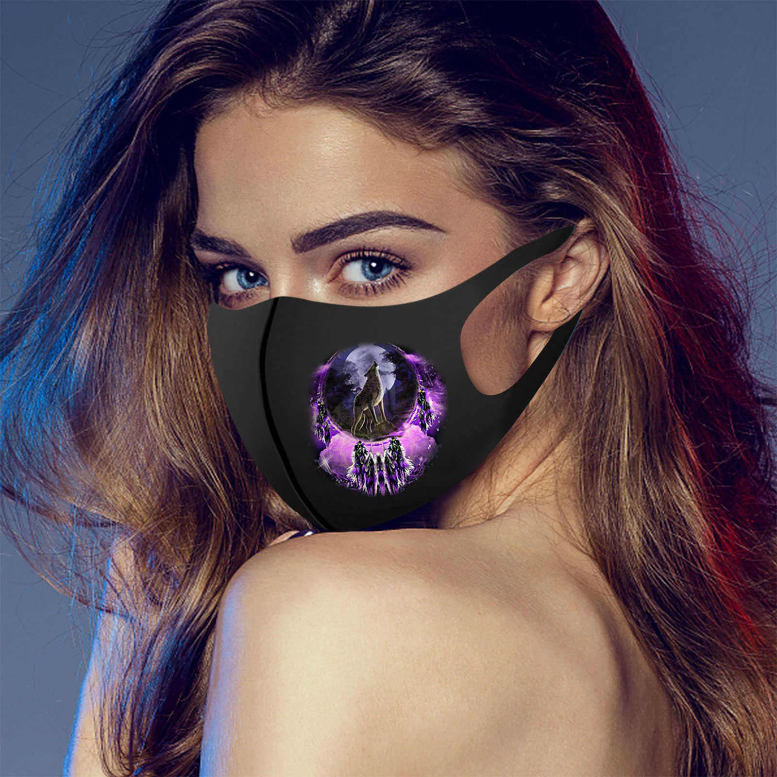 

1 шт. Взрослая маска для лица с принтами «Музыка ветра», моющаяся маска с ушными петлями Free Size