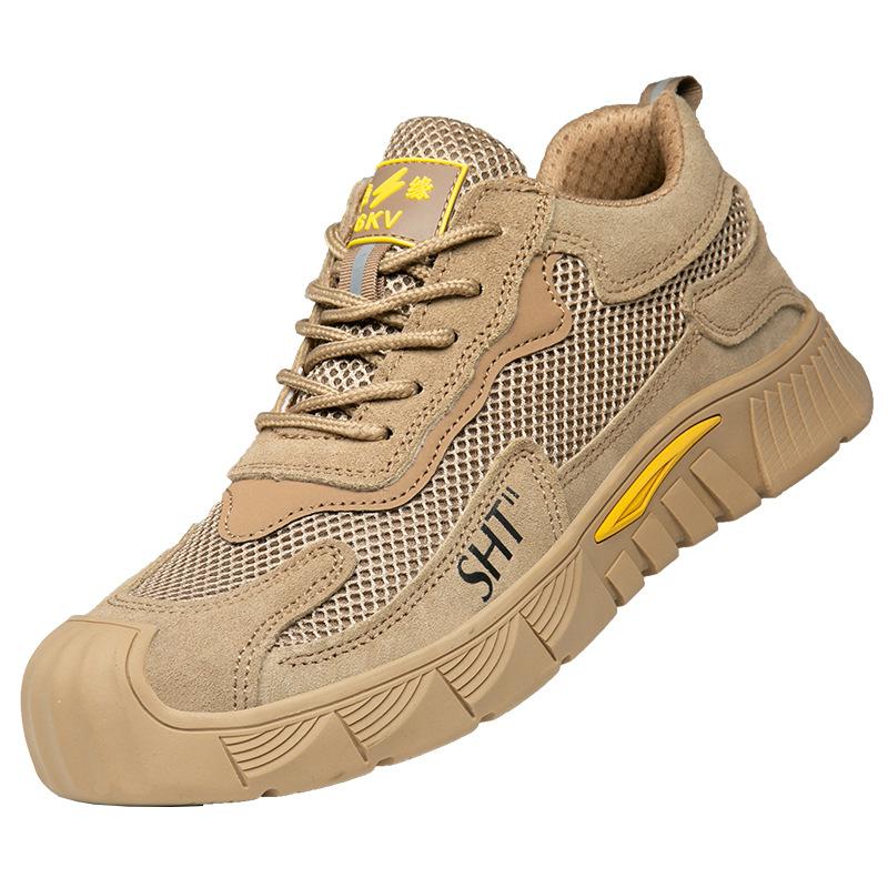 

Обувь для страхования труда, мужская стальная рабочая обувь Baotou, устойчивая к ударам и проколам, легкая, износостойкая, с мягкой подошвой, дышащая 46