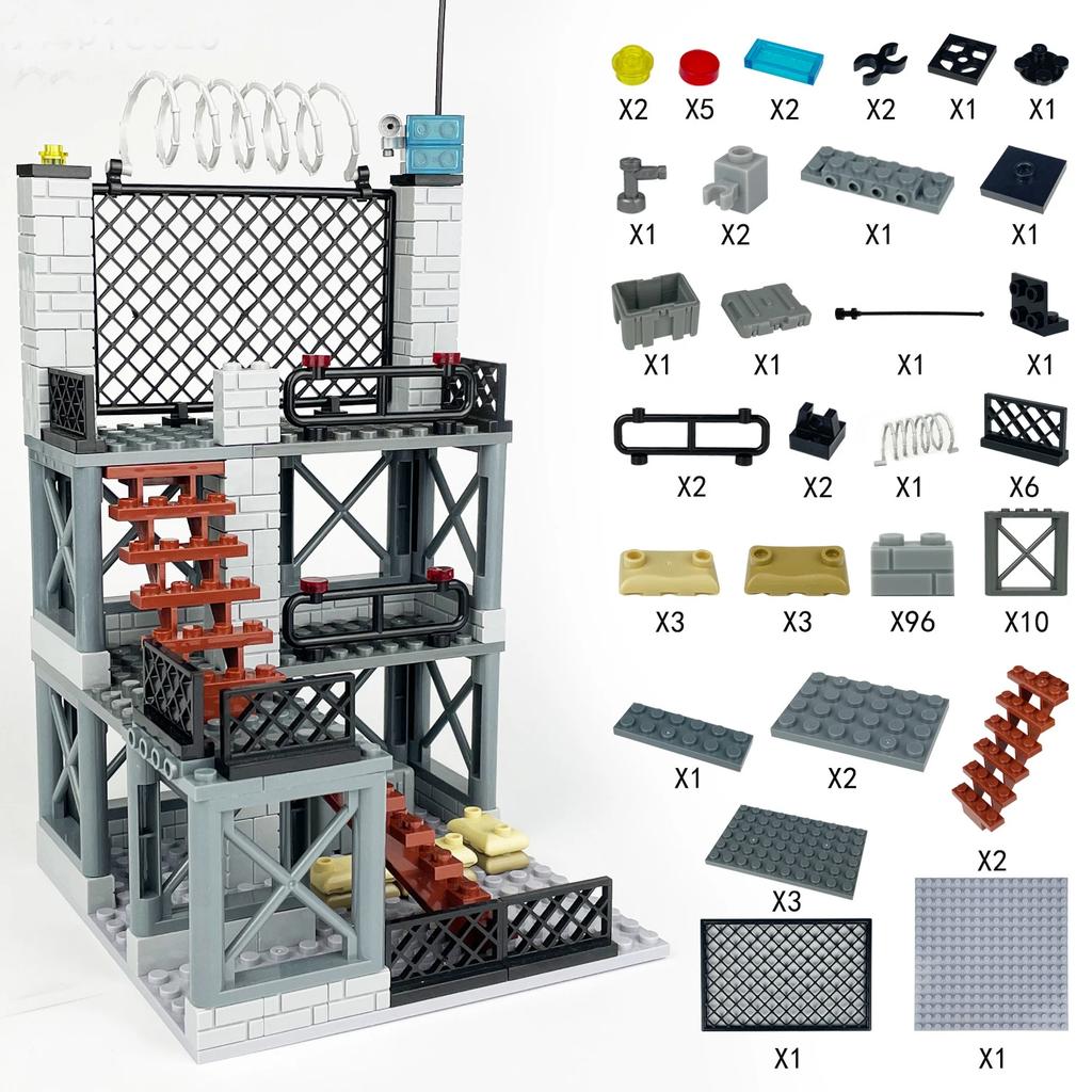 Field Sentry Tower Combat Command Center Building Blocks - Small Particles Accessories - Assembled Children's Model Toys